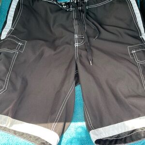 Black and White Board Shorts